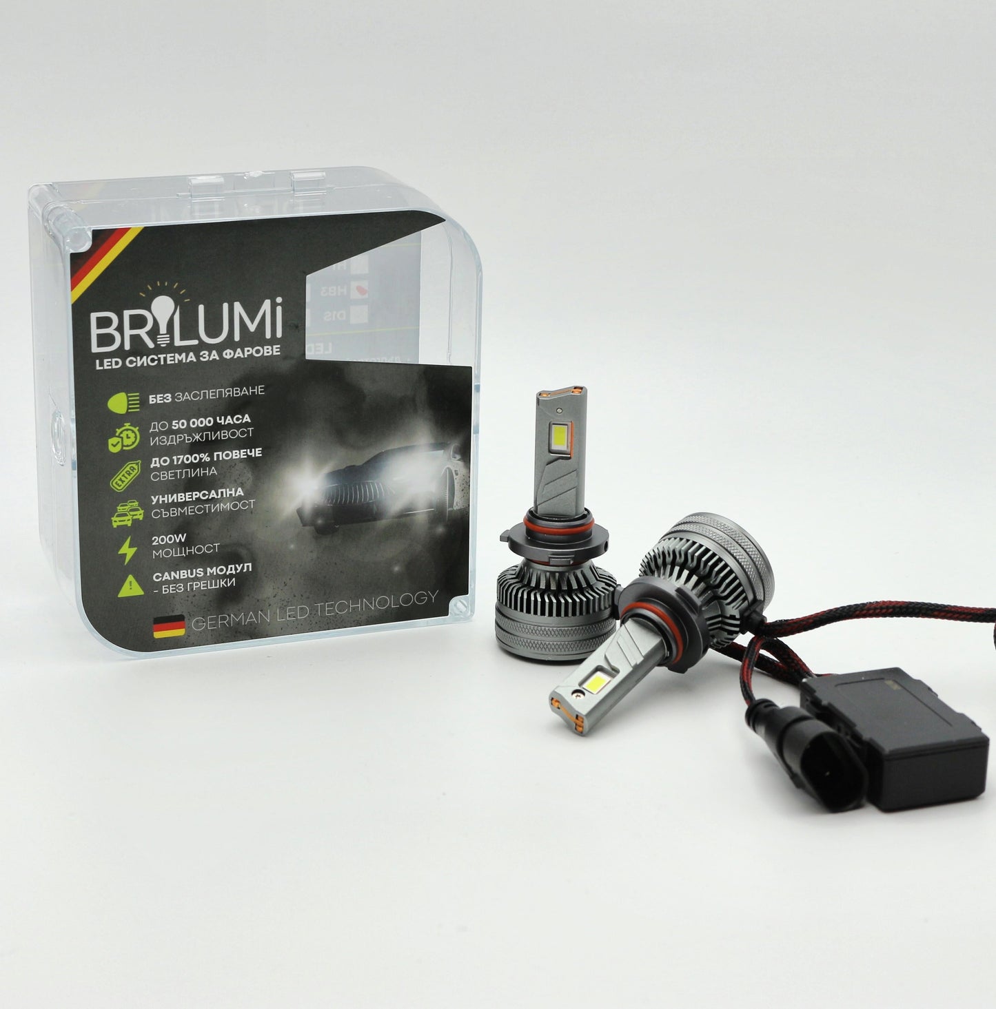 Becuri LED HB3 BRILUMI ZENITH 200W CANBUS 6000K – Lumină Puternică