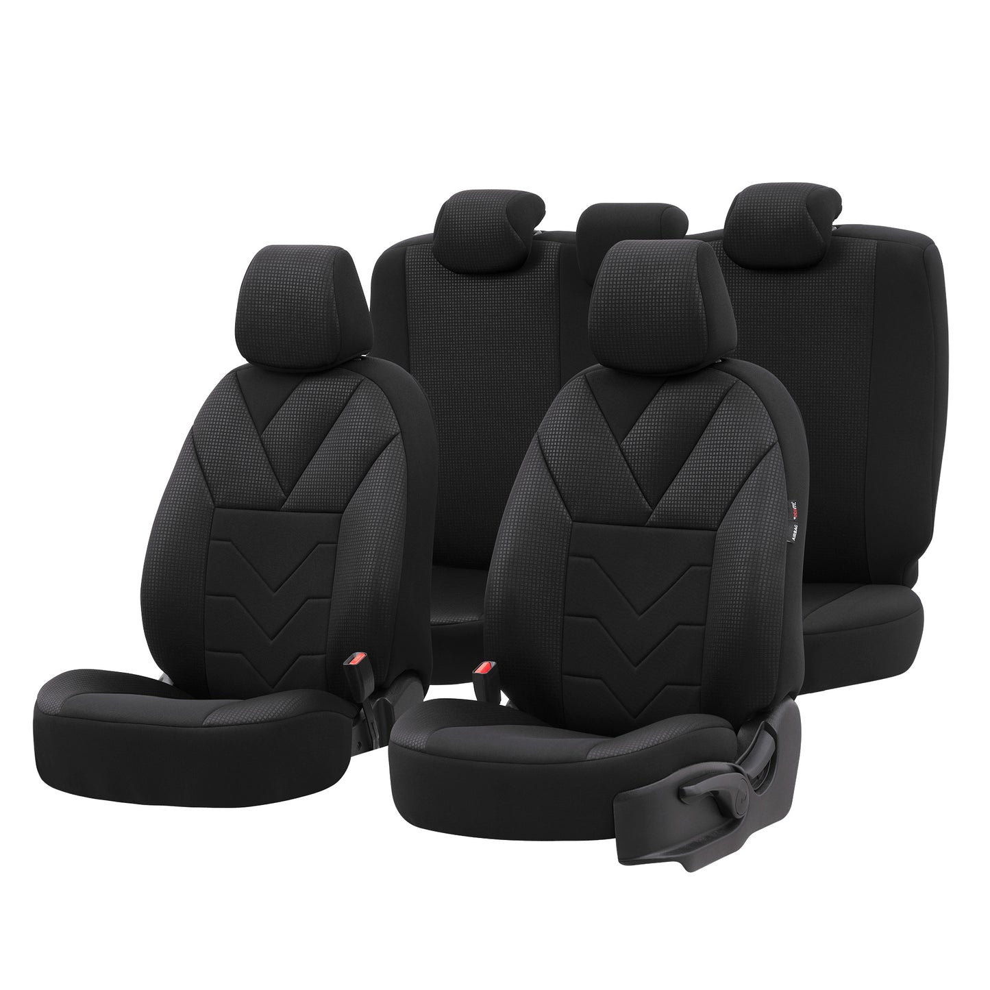Set Tapițerie Tempo – Negru, Textil, pentru Scaune Față și Spate