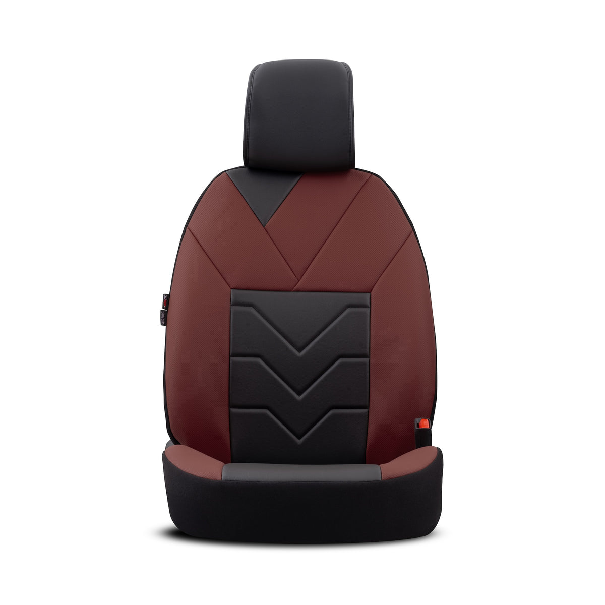 Set Tapițerie Lux Pangea – Piele ecologică, Negru/Bordo, pentru Scaune Față și Spate