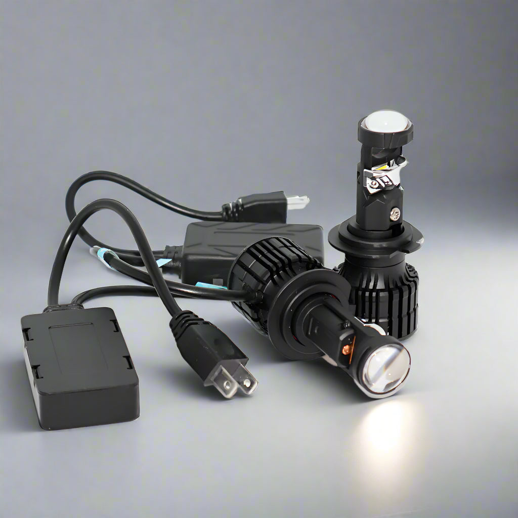 Sistem LED cu lupe pentru faruri H7 - BRILUMI OPTIX - 100W - CANBUS 6000K