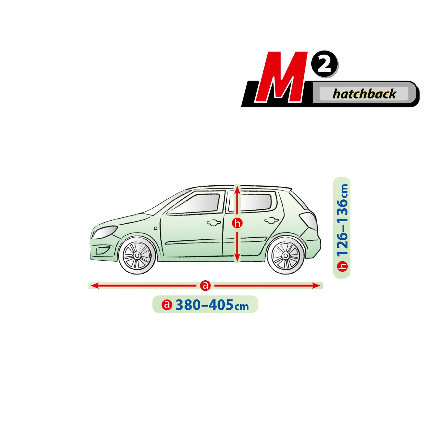 Husă pentru mașină Kegel Mobile mărimea M2 gri pentru Hatchback 380-405 cm