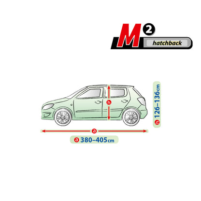 Husă pentru mașină Kegel Mobile mărimea M2 gri pentru Hatchback 380-405 cm