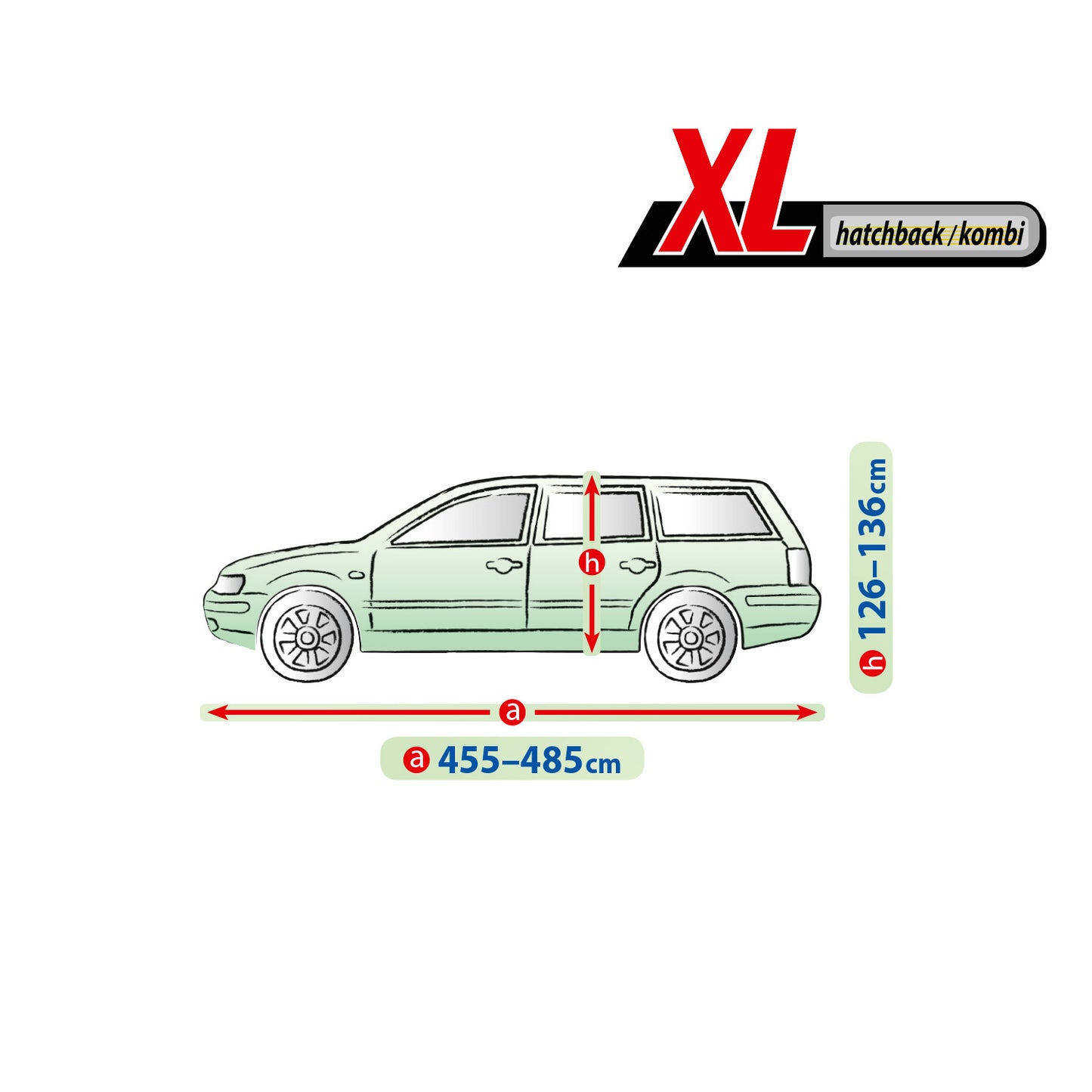 Husă pentru mașină Kegel Mobile mărimea XL gri pentru Hatchback sau Combi 455-485 cm
