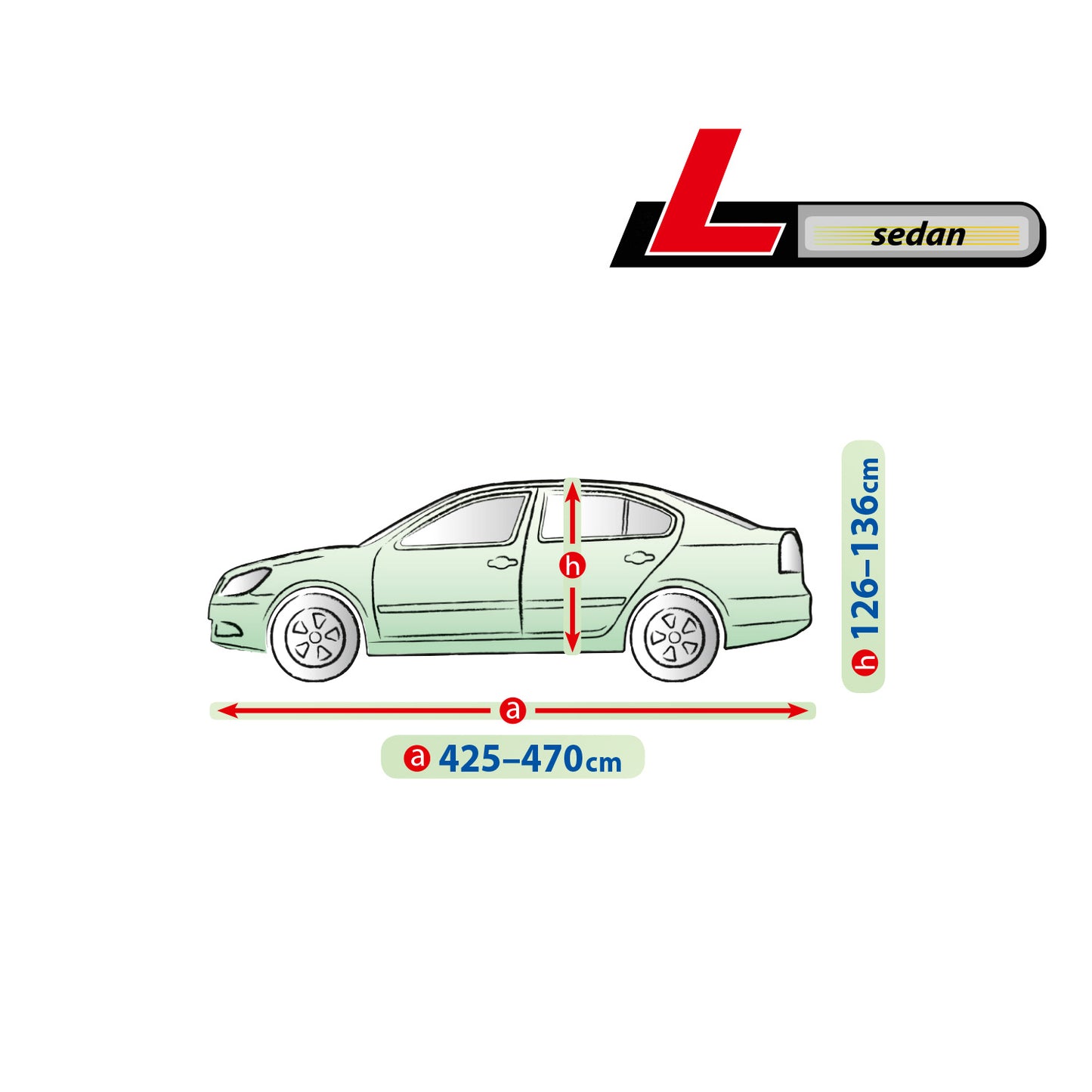 Husă pentru mașină Kegel Mobile mărimea L gri pentru Sedan 425-470 cm
