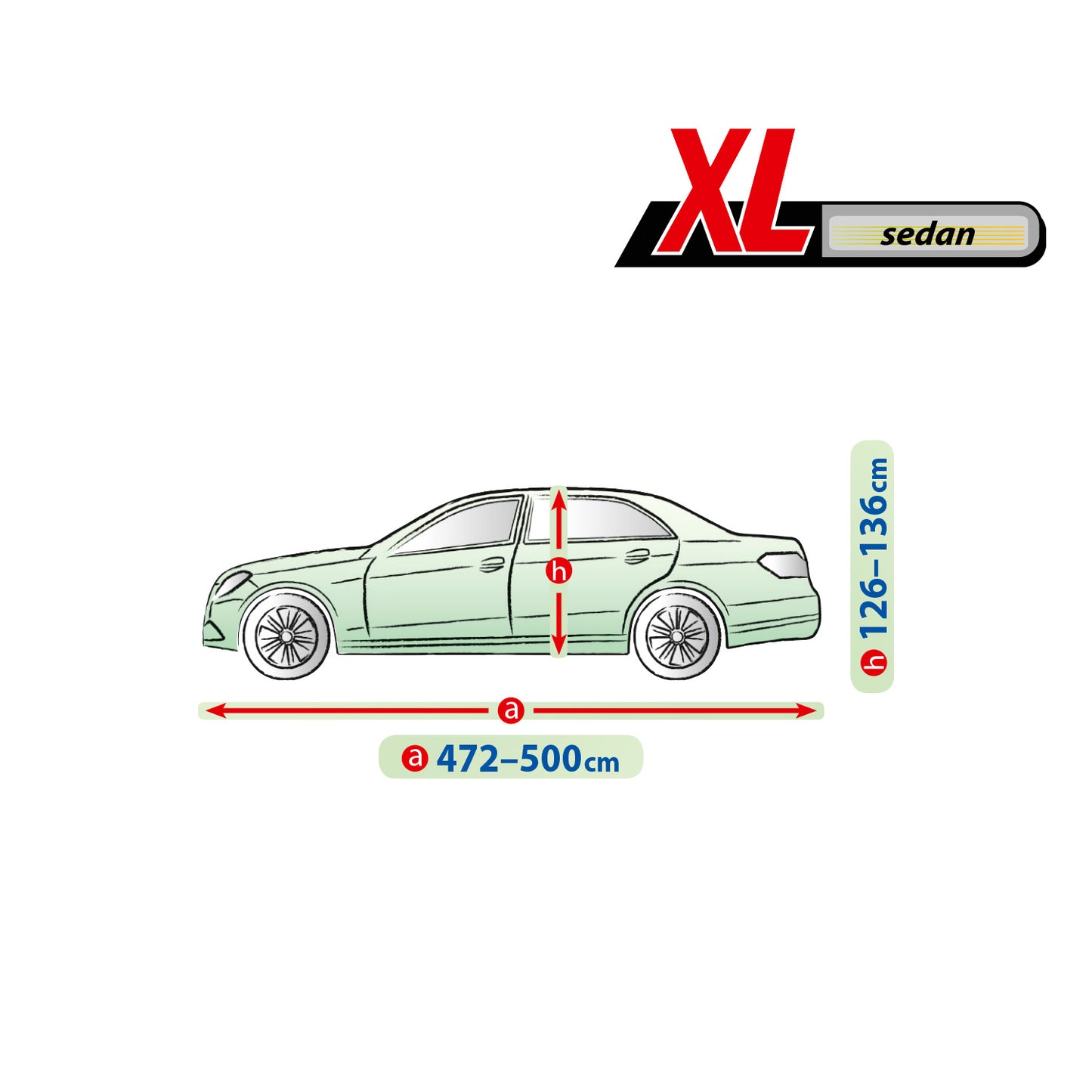 Husă pentru mașină Kegel Mobile mărimea XL gri pentru Sedan 472-500 cm