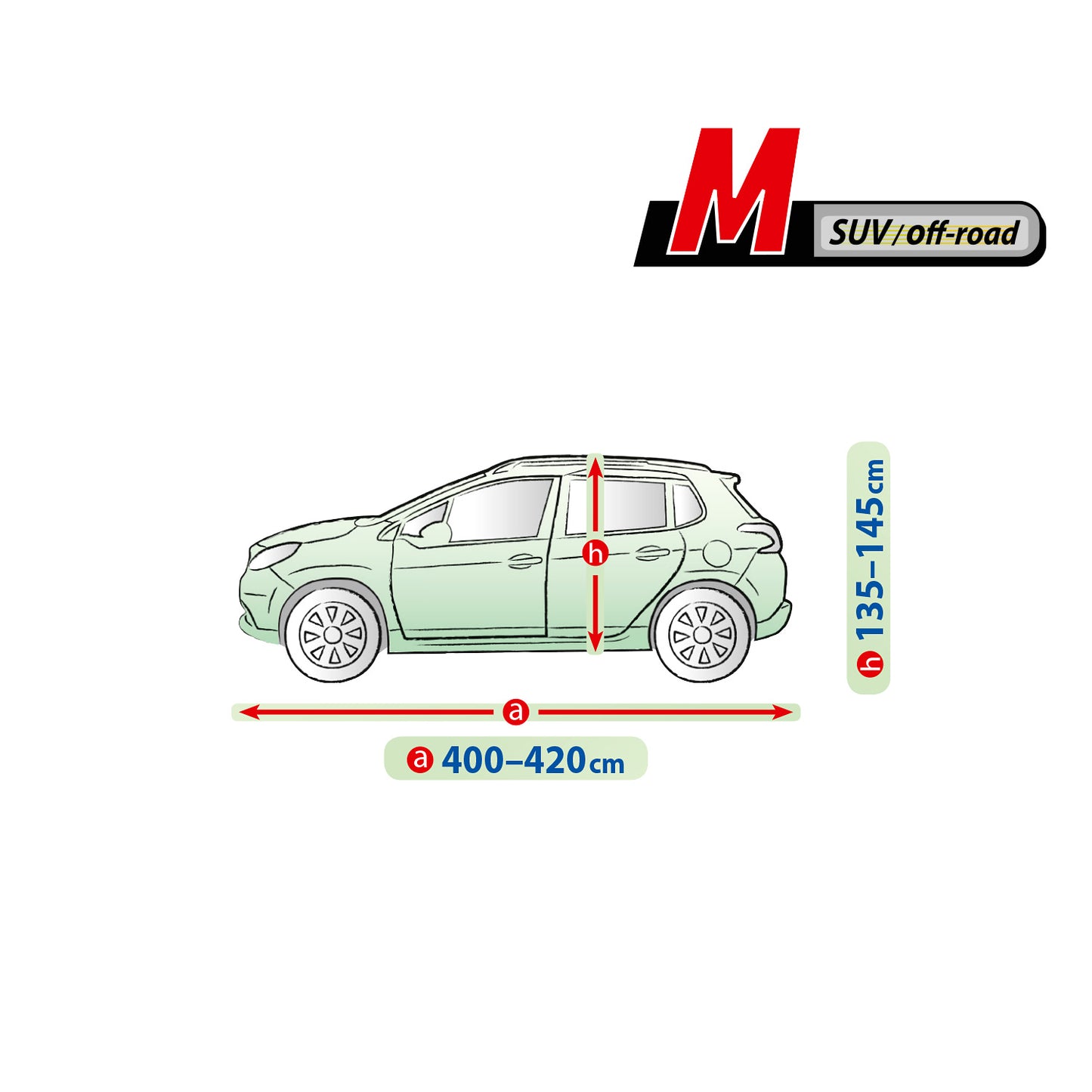Husă pentru mașină Kegel Mobile mărimea M gri pentru SUV 400-420 cm