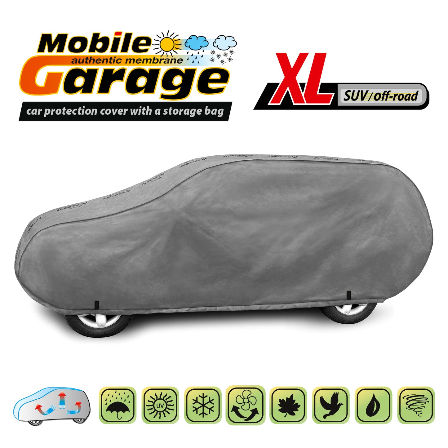 Husă pentru mașină Kegel Mobile mărimea XL gri pentru SUV 450-510 cm