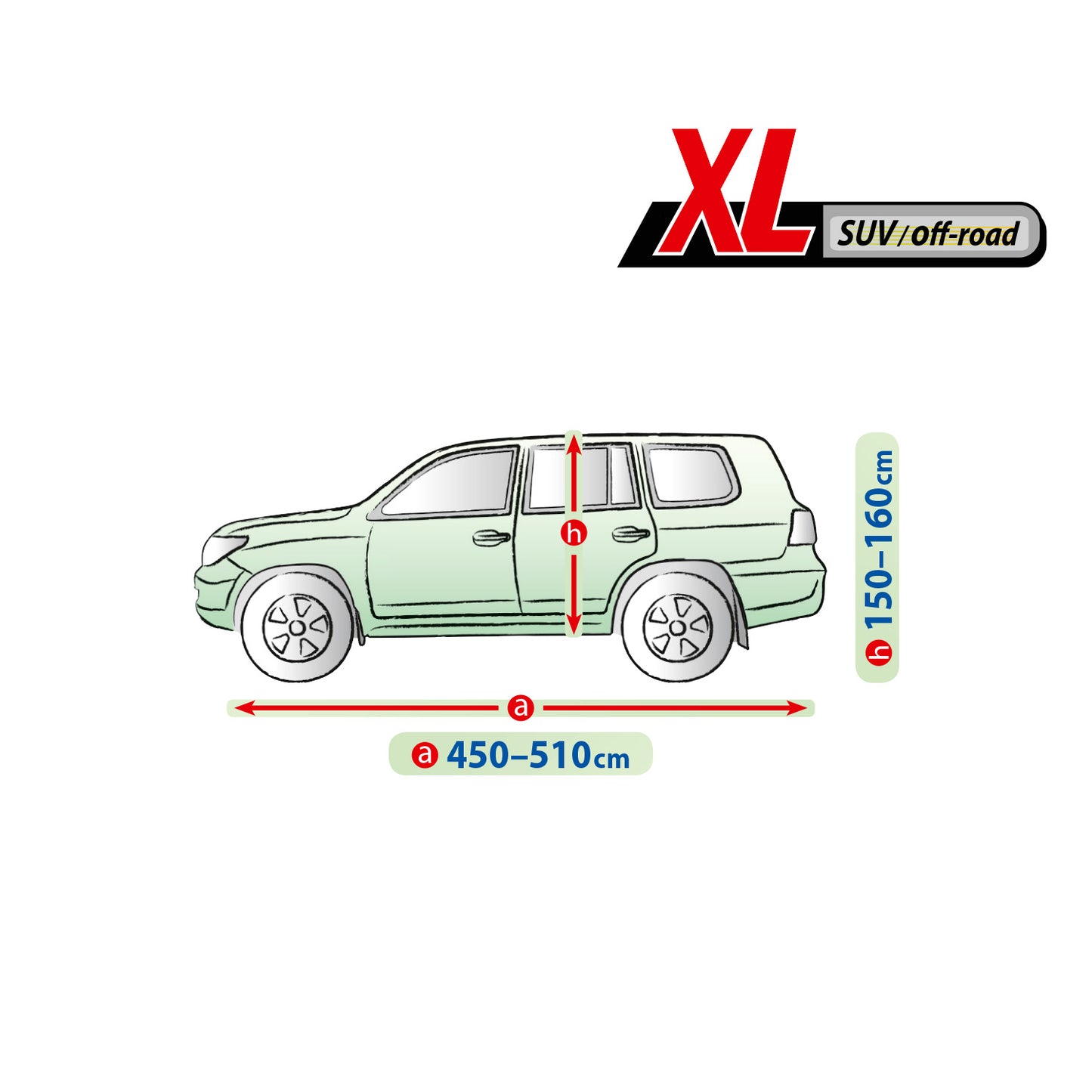 Husă pentru mașină Kegel Mobile mărimea XL gri pentru SUV 450-510 cm