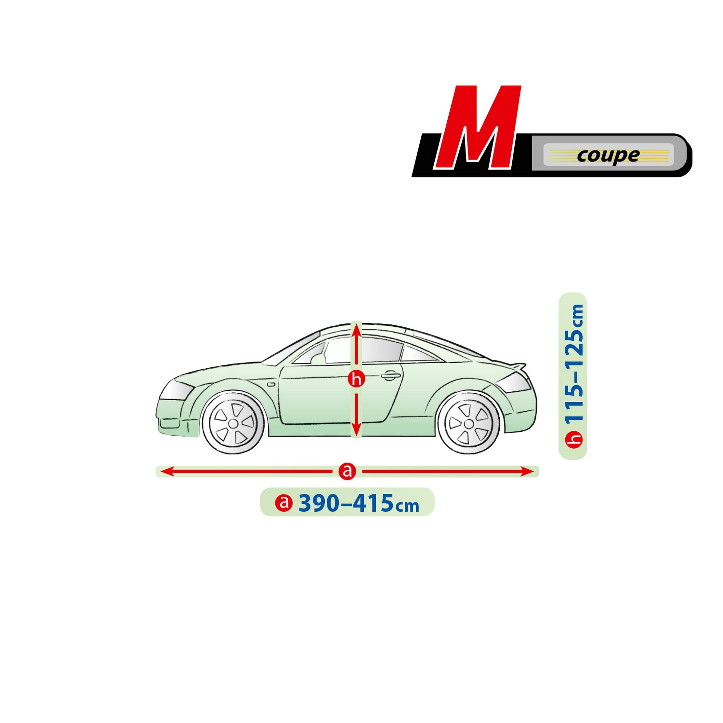 Husă pentru mașină Kegel Mobile mărimea M gri pentru Coupe 390-415 cm