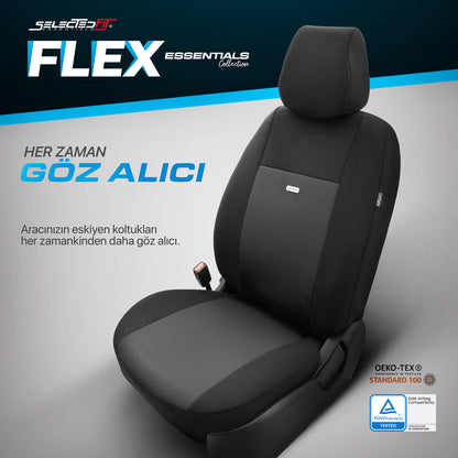 Set de tapițerie Selectedfit Flex 101 – Negru, pentru scaunele din față și din spate