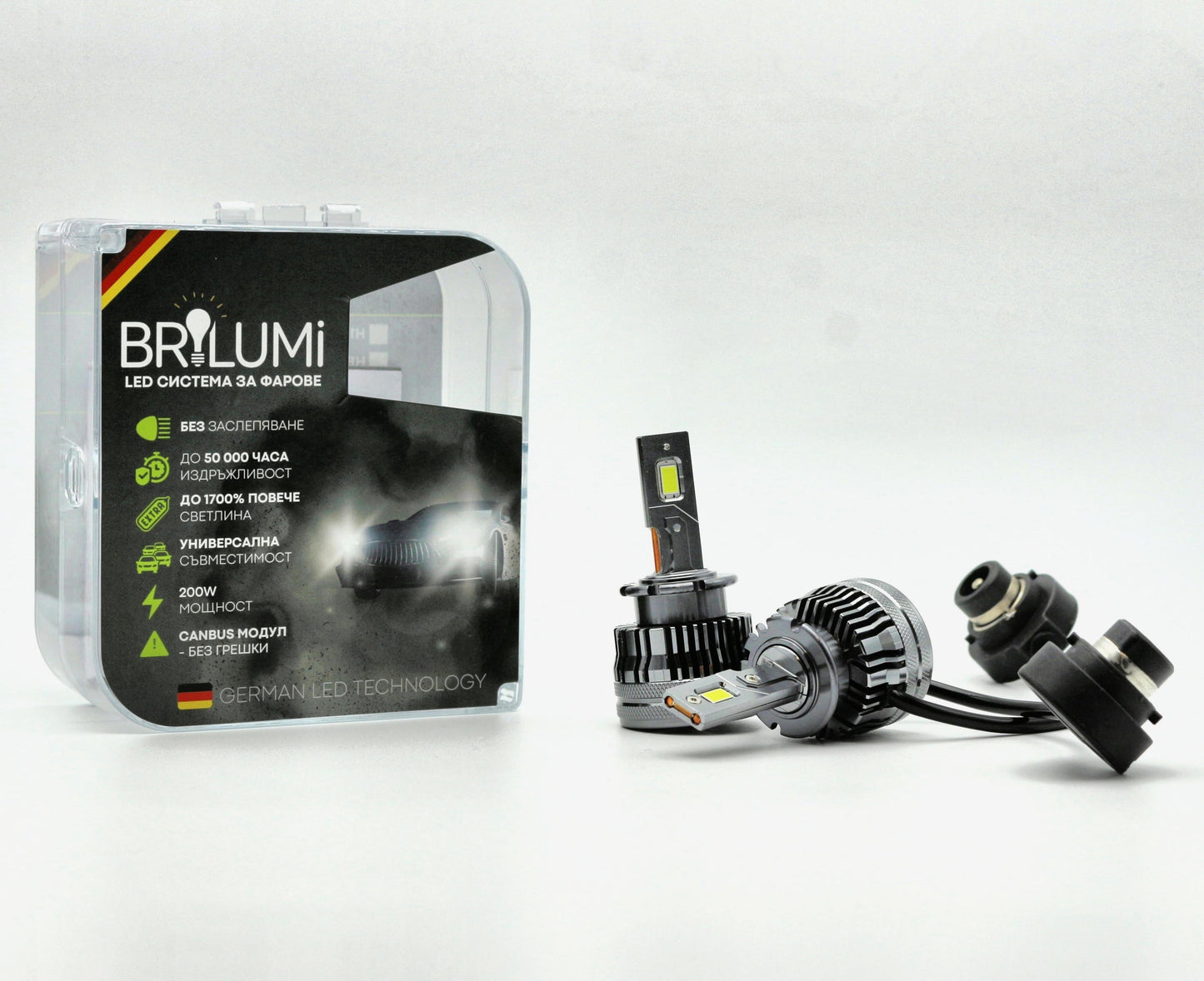 Sistem LED pentru faruri D2S - BRILUMI XENITE - 100W - CANBUS 6000K