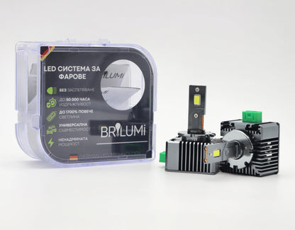 Sistem LED pentru faruri D3S - BRILUMI XENITE - 100W - CANBUS 6000K