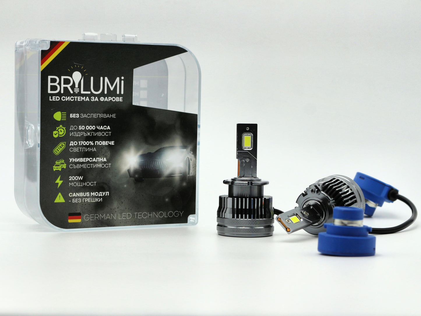 Sistem LED pentru faruri D4S - BRILUMI XENITE - 100W - CANBUS 6000K