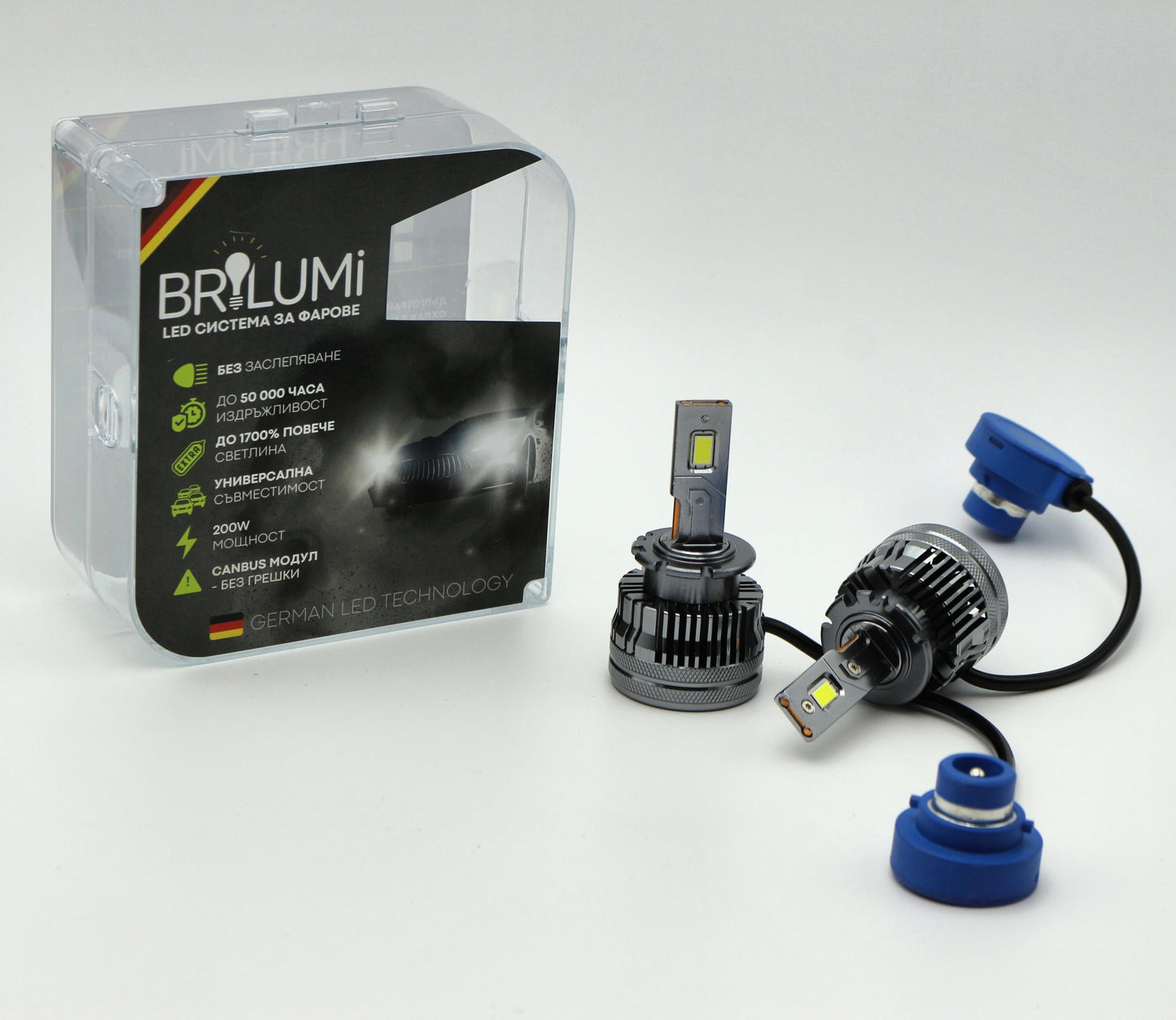 Sistem LED pentru faruri D4S - BRILUMI XENITE - 100W - CANBUS 6000K