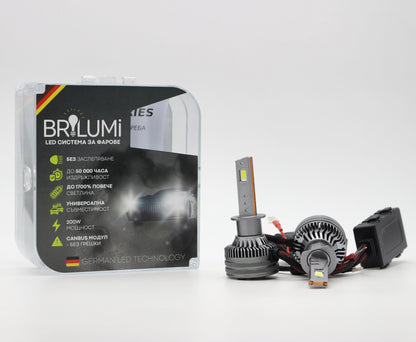 Becuri LED H1 BRILUMI ZENITH 200W CANBUS 6000K – Lumină Puternică
