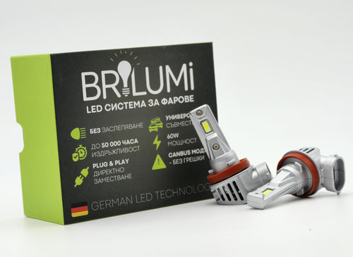Sistem LED pentru faruri H8/H9/H11 - PLUG & PLAY - BRILUMI EVOLVE - 60W - CANBUS 6000K