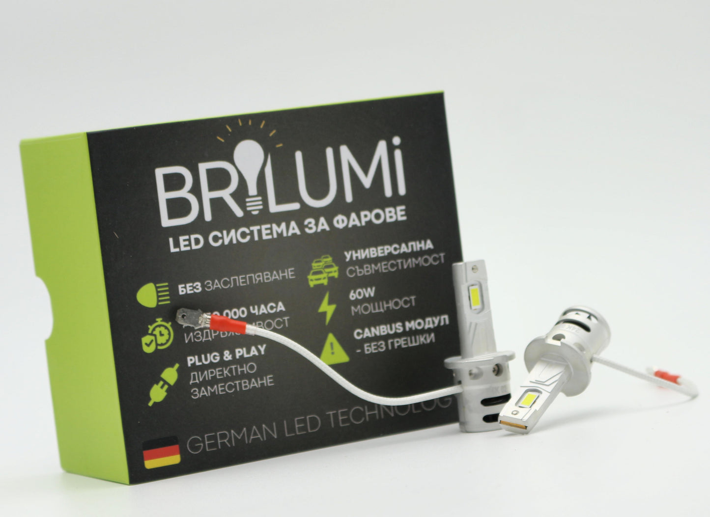 Sistem LED pentru faruri H3 - PLUG & PLAY - BRILUMI EVOLVE - 60W - CANBUS 6000K