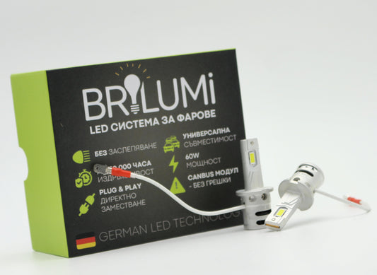 Sistem LED pentru faruri H3 - PLUG & PLAY - BRILUMI EVOLVE - 60W - CANBUS 6000K