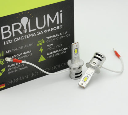 Sistem LED pentru faruri H3 - PLUG & PLAY - BRILUMI EVOLVE - 60W - CANBUS 6000K