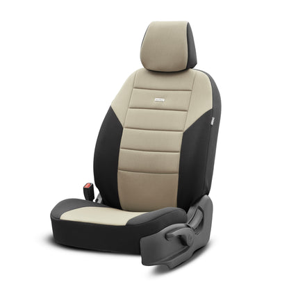 Set de huse pentru scaune Selectedfit One 103 – negru/bej, pentru scaunele din față și din spate