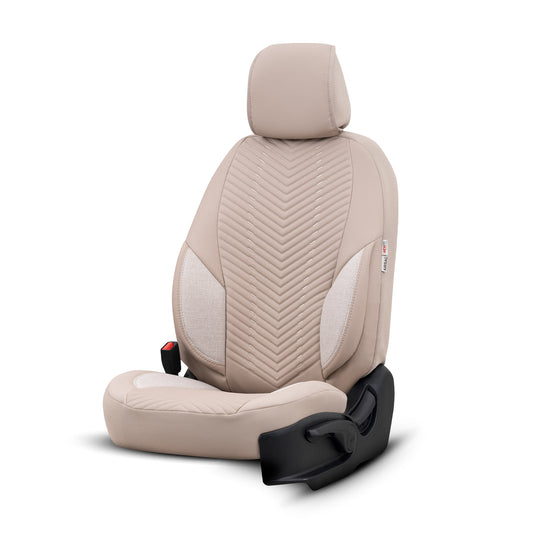 Set Tapițerie Lux Advanced – Piele ecologică, Bej, pentru Scaune Față și Spate