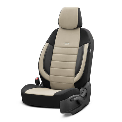 Set huse pentru scaune Selectedfit Pro 103 – negru/bej, pentru scaune față și spate