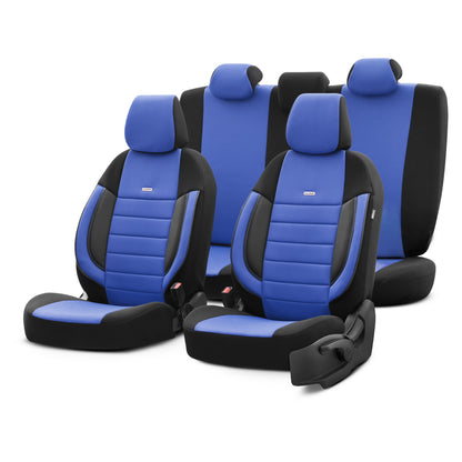 Set huse Selectedfit Pro 107 – Negru/albastru, pentru scaunele din față și din spate