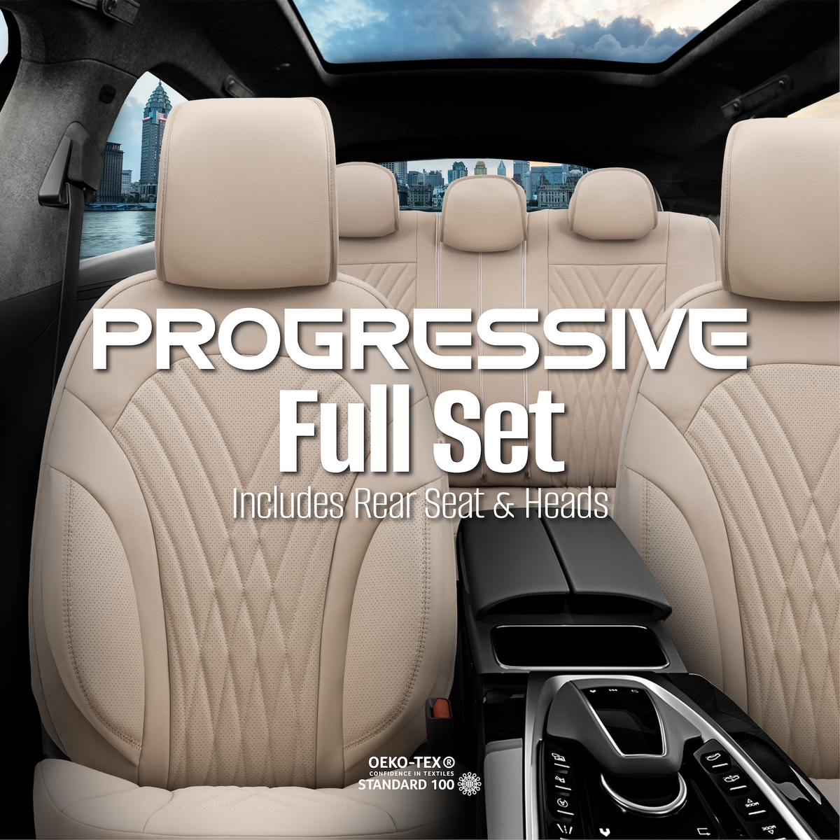 Set de tapițerie Progressive 102 – Bej, pentru scaunele din față și din spate