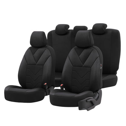 Set Tapițerie Tempo – Negru, Textil, pentru Scaune Față și Spate