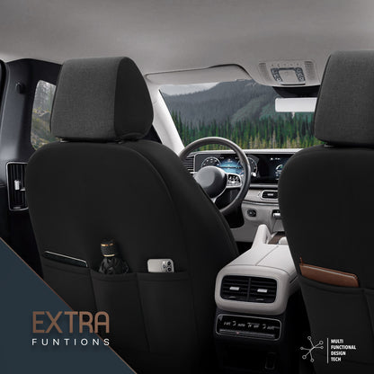 Set Tapițerie Ergonomică Voyager – Negru, Textil, pentru Scaune Față și Spate