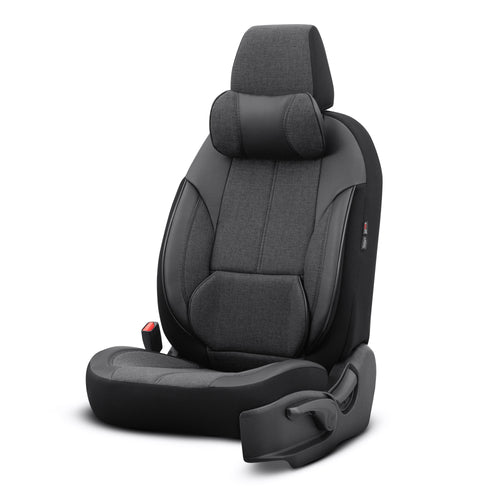 Set Tapițerie Ergonomică Voyager – Negru, Textil, pentru Scaune Față și Spate