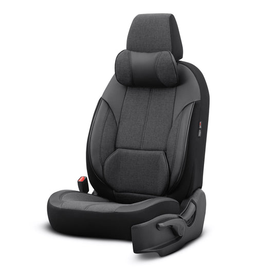 Set Tapițerie Ergonomică Voyager – Negru, Textil, pentru Scaune Față și Spate