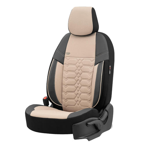 Set Tapițerie Elegance – Negru/Bej, Textil, pentru Scaune Față și Spate