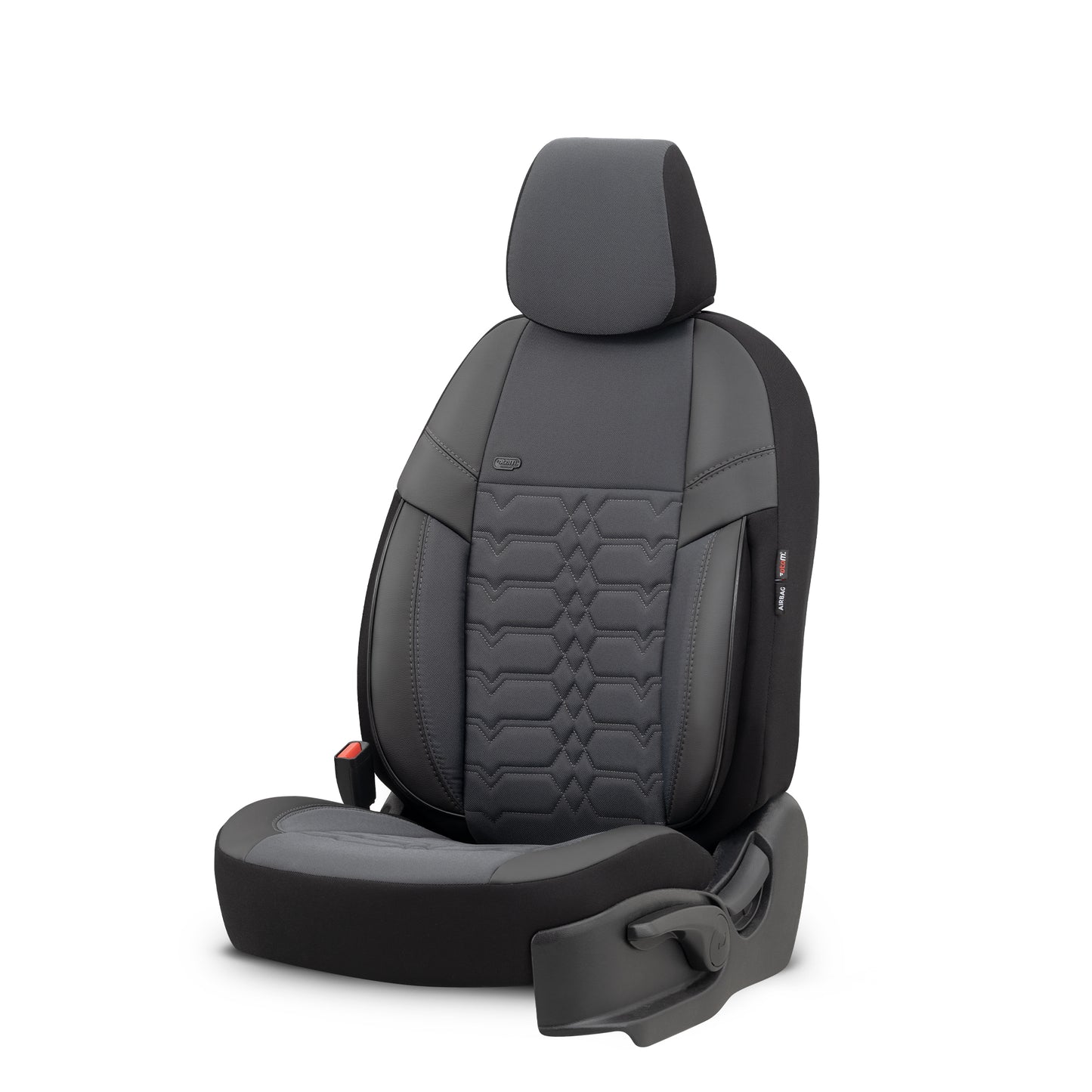 Set Tapițerie Elegance – Gri/Negru, Textil, pentru Scaune Față și Spate