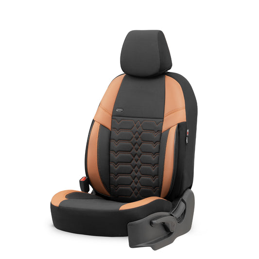Set Tapițerie Elegance – Negru/Maro, Textil, pentru Scaune Față și Spate