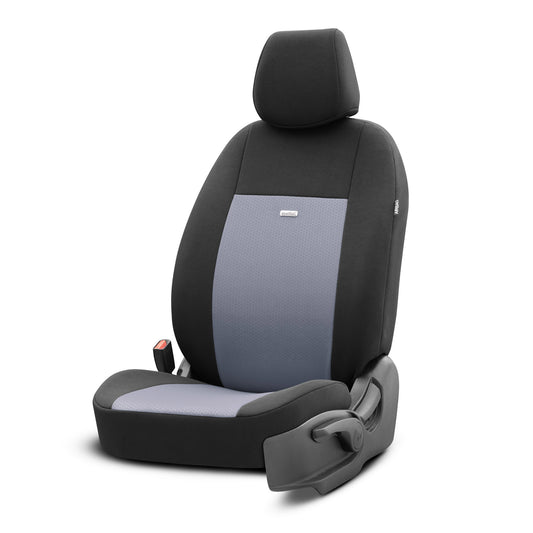 Set de huse Selectedfit Flex 102 – Negru/gri, pentru scaunele din față și din spate