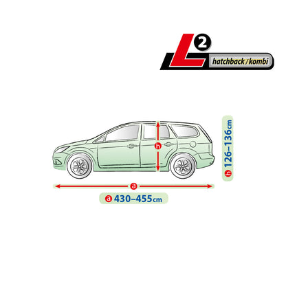 Husă pentru mașină Kegel Mobile mărimea L2 gri pentru Hatchback sau Combi 430-455 cm