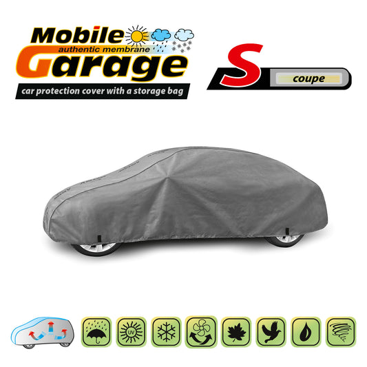 Husă pentru mașină Kegel mărimea Mobile S gri pentru Coupe 380-400 cm