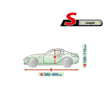 Husă pentru mașină Kegel mărimea Mobile S gri pentru Coupe 380-400 cm