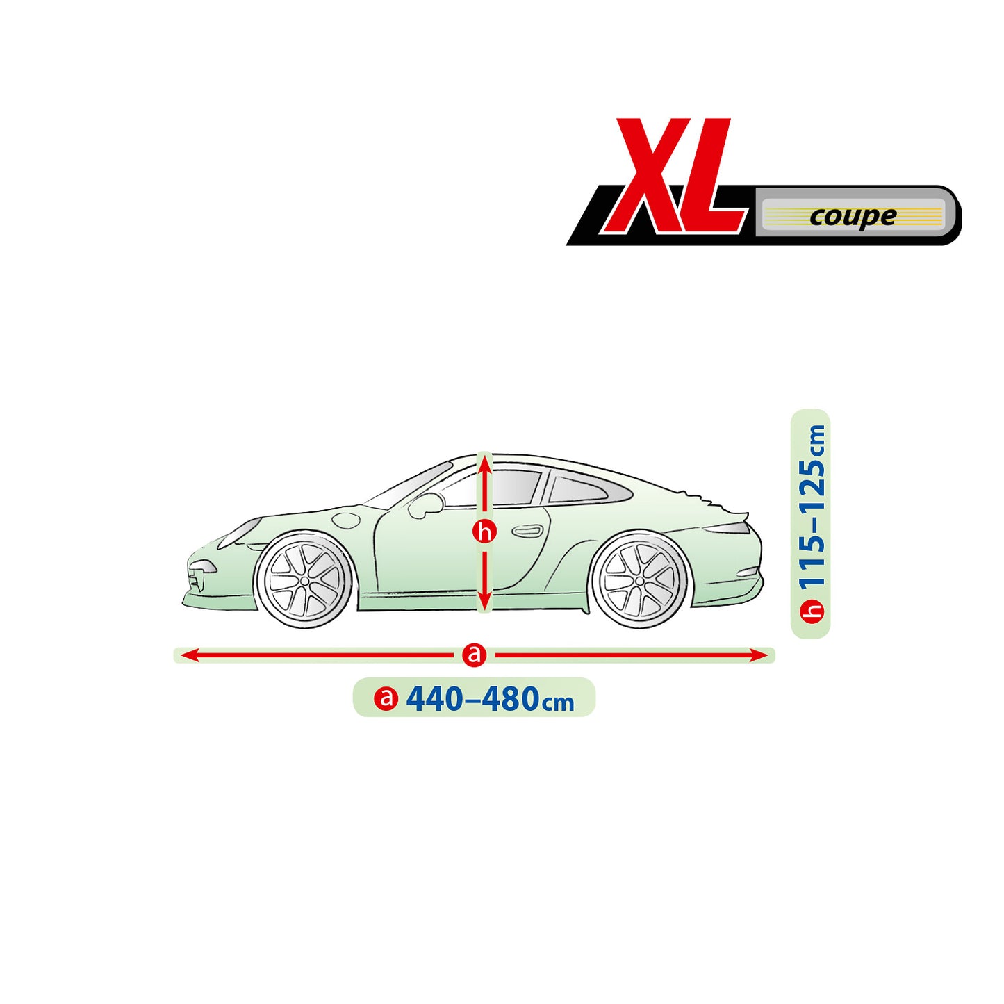 Husă pentru mașină Kegel Mobile mărimea XL gri pentru Coupe 440-480 cm