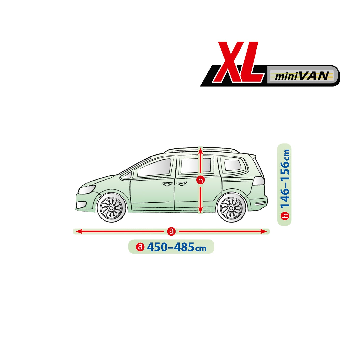 Husă pentru mașină Kegel Mobile mărimea XL gri pentru Minivan 450-485 cm