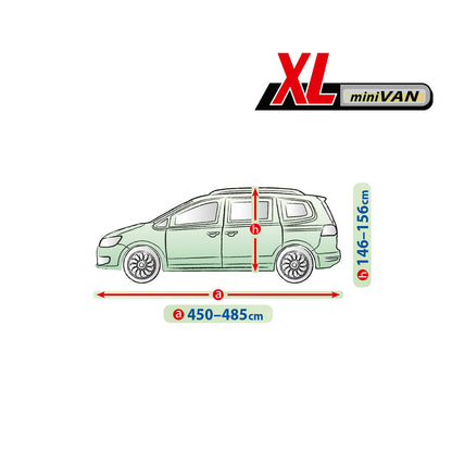 Husă pentru mașină Kegel Mobile mărimea XL gri pentru Minivan 450-485 cm
