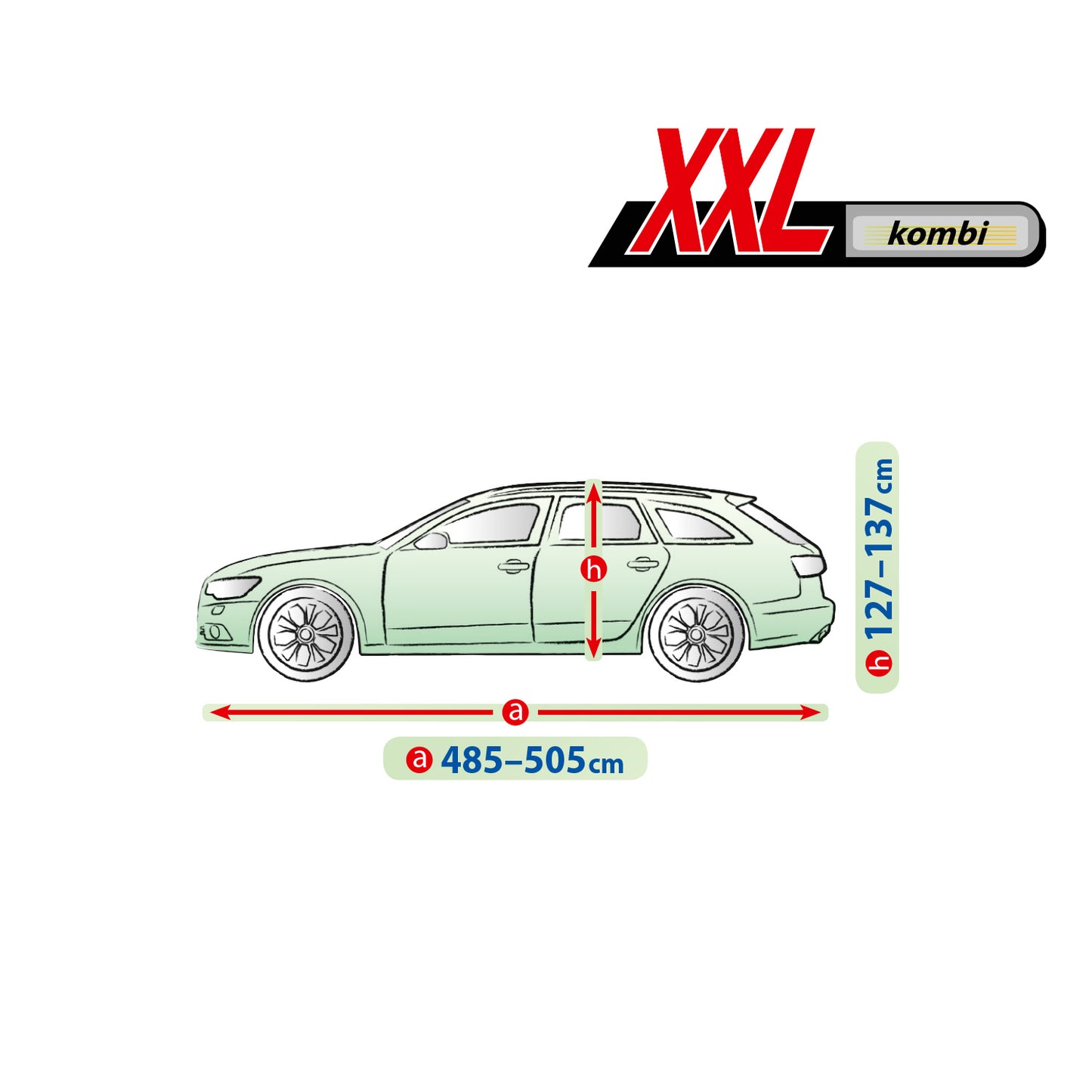 Husă pentru mașină Kegel Mobile mărimea XXL gri pentru Combi 485-505 cm