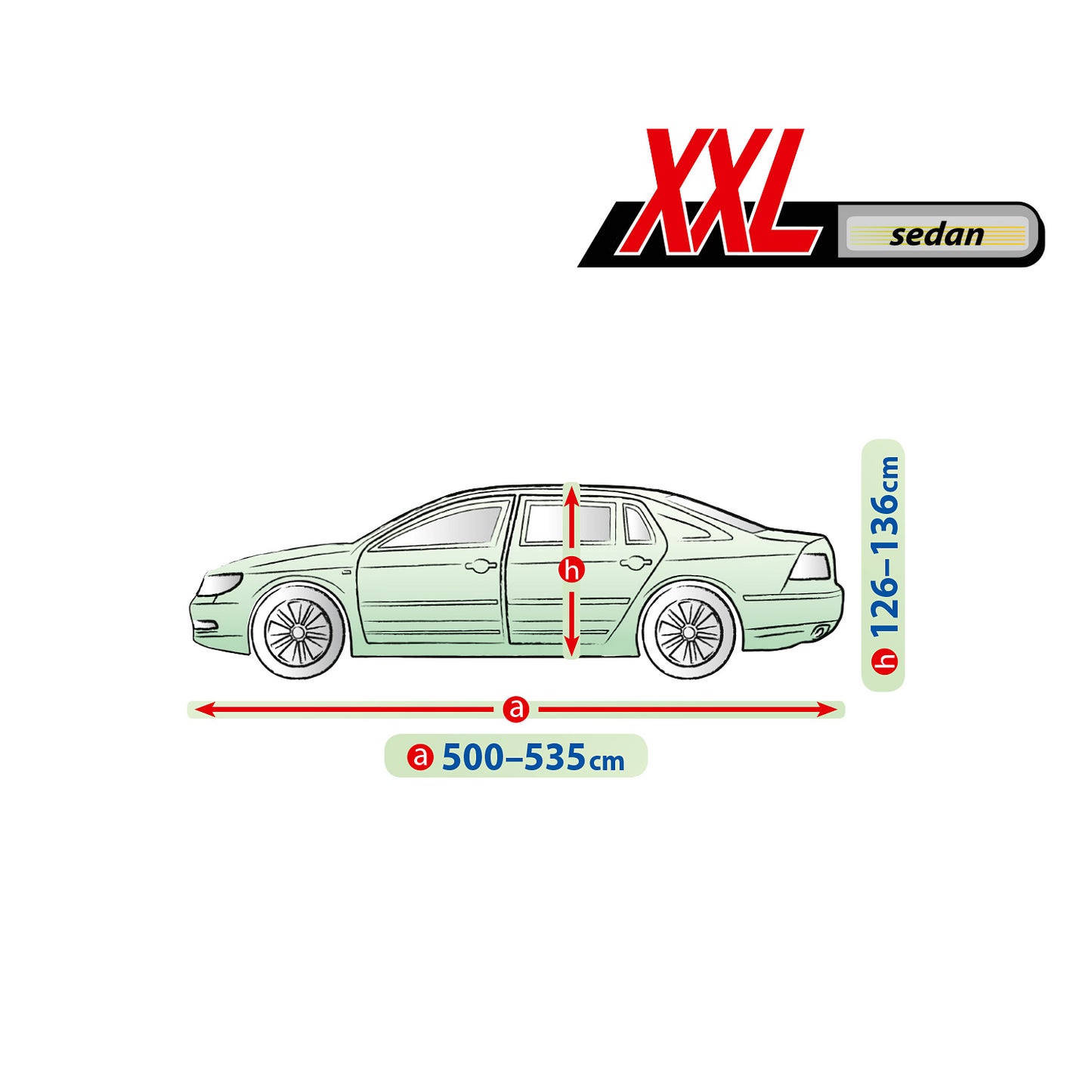 Husă pentru mașină Kegel Mobile mărimea XXL gri pentru Sedan 500-535 cm
