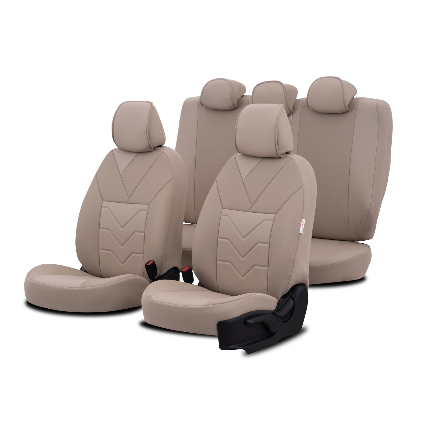 Set Tapițerie Lux Pangea – Piele ecologică, Bej, pentru Scaune Față și Spate