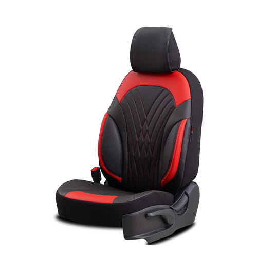 Set huse Progressive 104 – negru/roșu, pentru scaunele din față și din spate