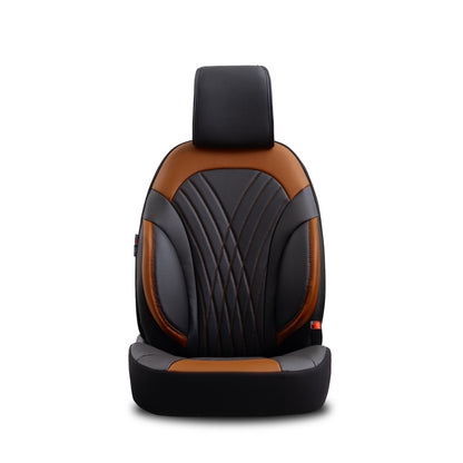 Set de tapițerie Progressive 108 - negru/maro caramel, pentru scaunele din față și din spate