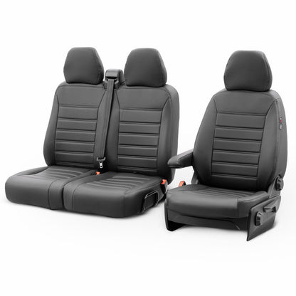 Husă din piele pentru Volkswagen Crafter 2006-2015 | Set 2+1 scaune | Potrivire profesională